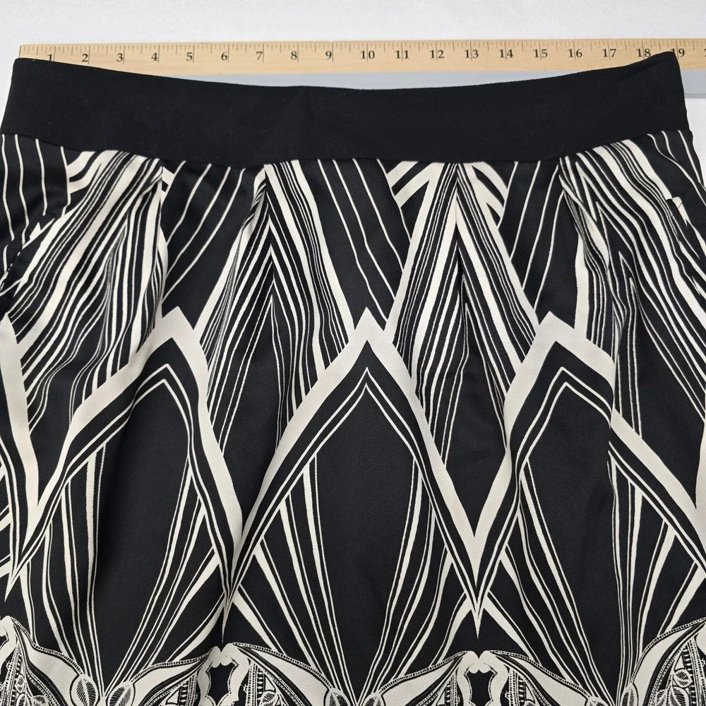 Worthington Womens‎ Sz 16 Geometric Floral Mandala A-Line Skirt Pockets Artsy